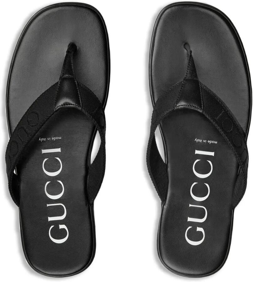 Gucci Sandalen met geborduurd logo Zwart - Foto 2