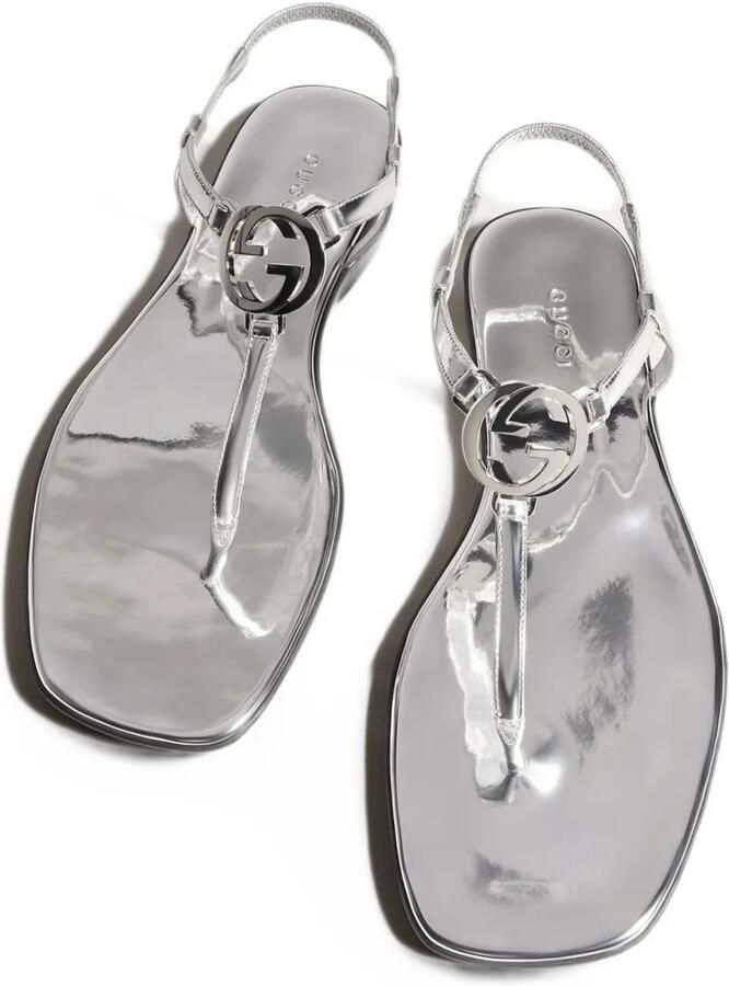 Gucci Sandalen met Interlocking G Zilver - Foto 4