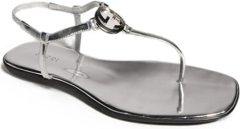 Gucci Sandalen met Interlocking G Zilver - Foto 5