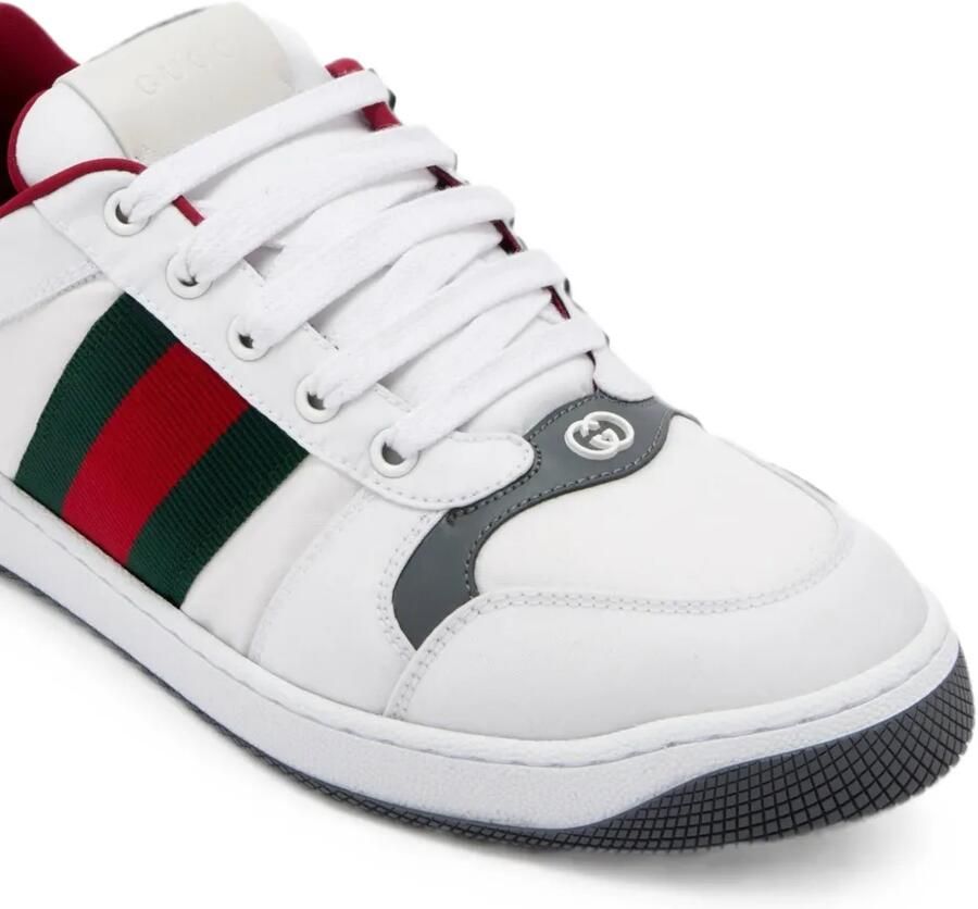 Gucci Screener leren sneakers met Web-streep Wit - Foto 2