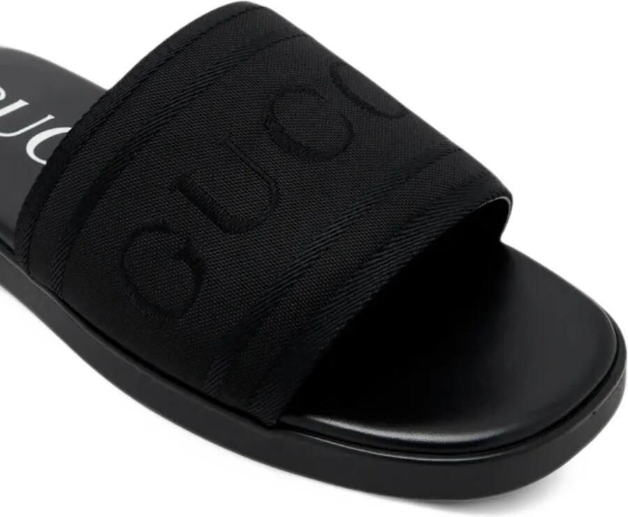 Gucci slide sandals with tonal logo Zwart - Foto 2