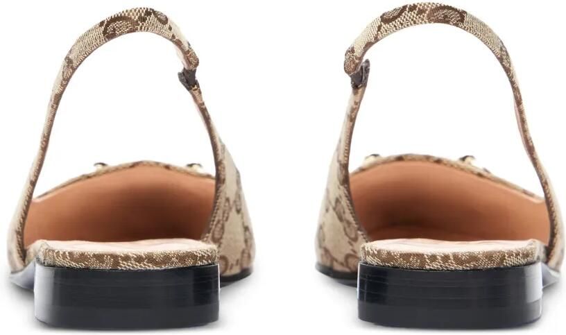 Gucci Slingback ballerina's met monogramprint Beige - Foto 2