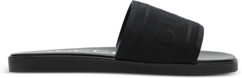Gucci Slippers met geborduurd logo Zwart - Foto 5