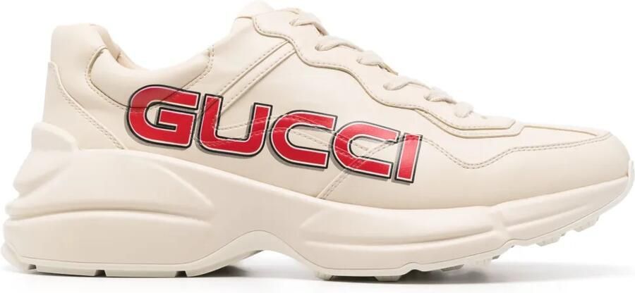 Gucci Sneakers met logoprint Beige