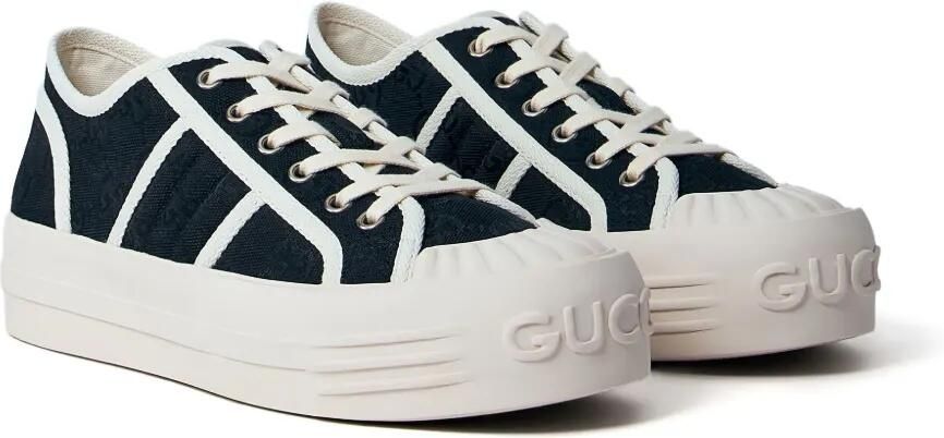Gucci Sneakers met vlakken en logopatroon Zwart - Foto 3