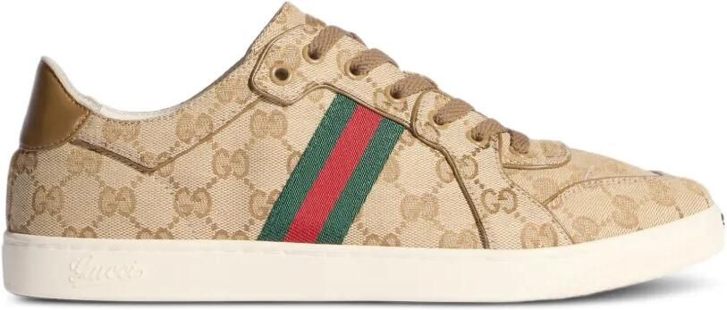 Gucci Stretch Interlocking G sneakers met gewikkeld Web-detail Beige