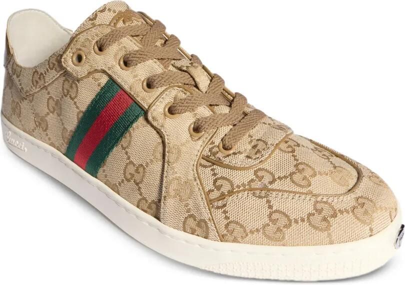Gucci Stretch Interlocking G sneakers met gewikkeld Web-detail Beige - Foto 4