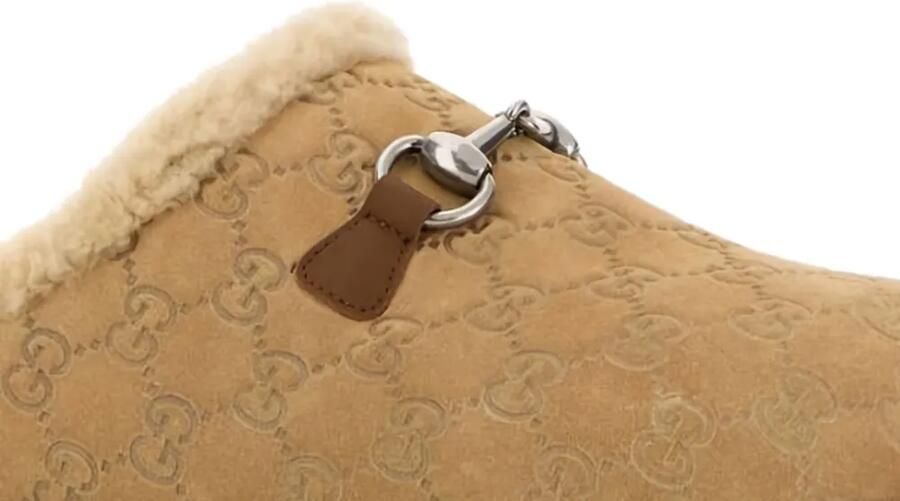 Gucci Suède instappers Beige - Foto 2