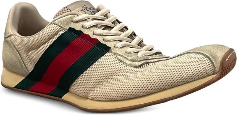 Gucci Tempo sneakers met Web-streep Beige