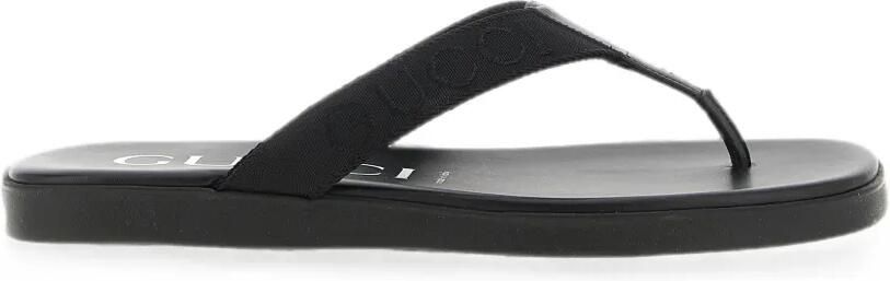 Gucci thong sandals with tonal logo Zwart