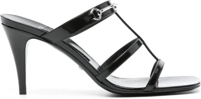 Gucci Horsebit 75mm sandalen Zwart