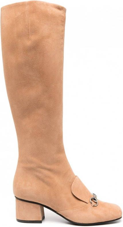 Gucci 50mm Horsebit laarzen Beige