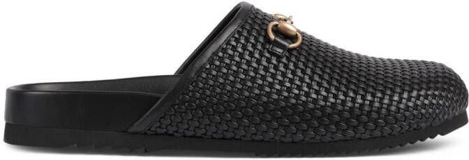 Gucci Slippers met Horsebit-detail Zwart