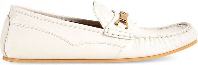 Gucci Loafers met horsebitdetail Wit - Schoenen.nl