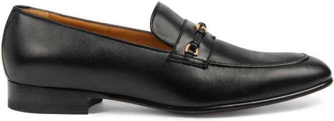 Gucci Leren loafers met GG-logo Zwart