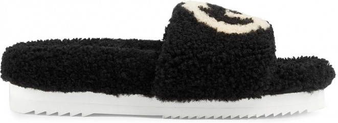 Gucci Lammy slippers Zwart