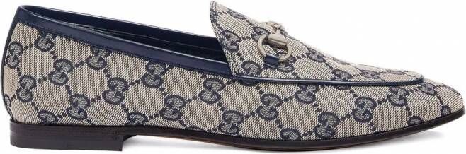 Gucci Jordaan loafers met monogram Beige
