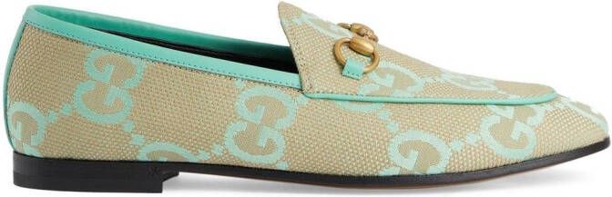 Gucci Jordaan loafers met GG logo Beige