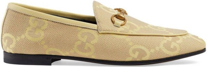 Gucci Jordaan loafers met GG logo Geel