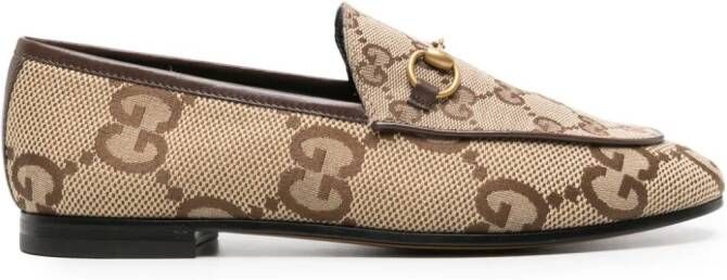 Gucci Jordaan loafers met vlakken Beige