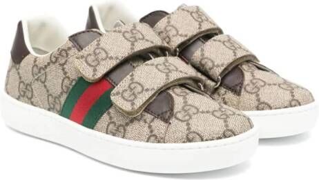 Gucci Kids Ace GG Supreme sneakers Bruin