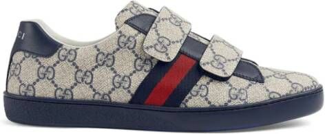Gucci Kids Ace GG Supreme sneakers met print Beige