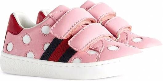 Gucci Kids Ace sneakers met stippen Roze