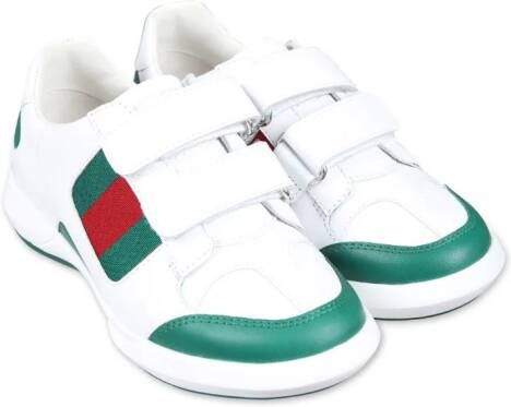 Gucci Kids Ace sneakers met klittenband Wit