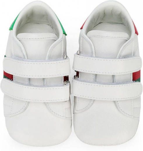 buitenaards wezen Potentieel onstabiel Gucci Kids Baby leren sneakers met Web Wit - Schoenen.nl