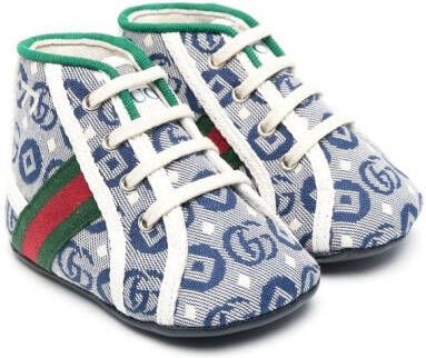 Gucci Kids Babyschoentjes met GG-print Blauw
