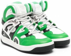 Gucci Kids Basket high-top sneakers Groen