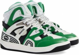 Gucci Kids Basket high-top sneakers Groen