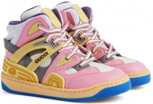 Gucci Kids Basket high-top sneakers Roze