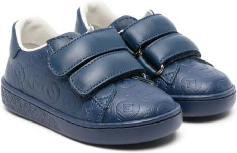 Gucci Kids Leren sneakers met GG-logo Blauw