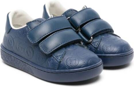 Gucci Kids Double G leather sneakers Blauw