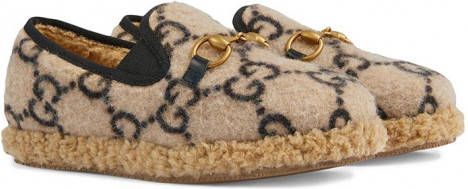 Gucci Kids GG Supreme Horsebit loafers Beige - Foto 1