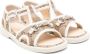 Gucci Kids Horsebit canvas sandalen Beige - Thumbnail 1