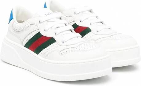 Gucci Kids House Web chunky sneakers Wit