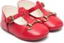 Gucci Kids Leren ballerina's Rood - Thumbnail 1