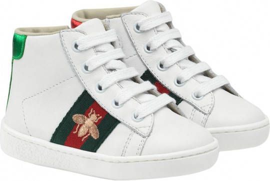 Wig Cyclopen bevestig alstublieft Gucci Kids leren hoge sneakers van het merk Toddler Wit - Schoenen.nl