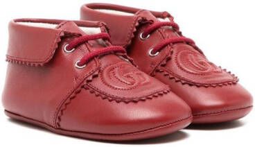 Gucci Kids Leren laarzen Rood