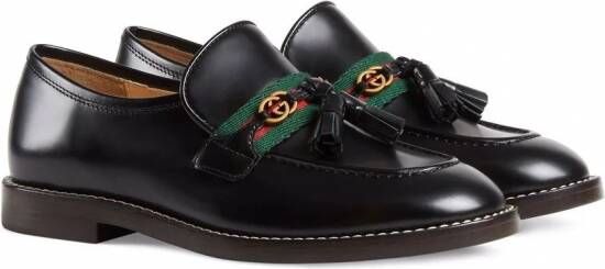 Gucci Kids Leren loafers Zwart