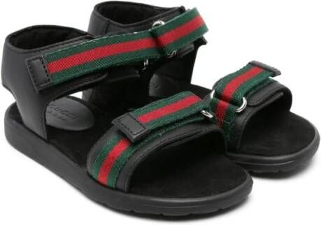 Gucci Kids Leren sandalen Zwart