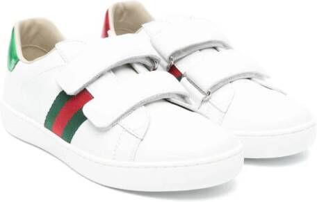 Gucci Kids Leren sneakers Wit