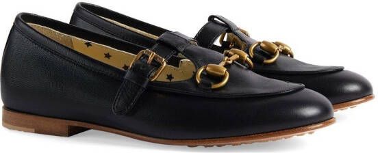 Gucci Kids Loafers met horsebit-detail Zwart