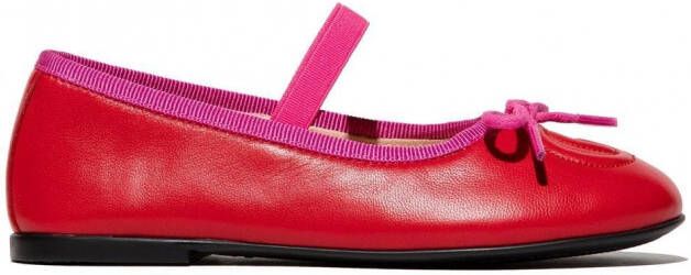 Gucci Kids Ballerina's met geborduurd logo Rood