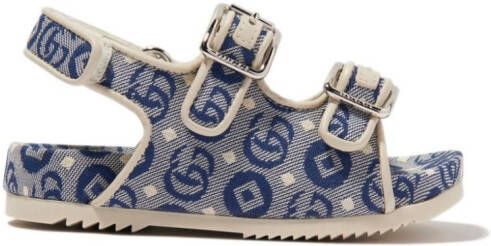 Gucci Kids Sandalen met GG-print Blauw