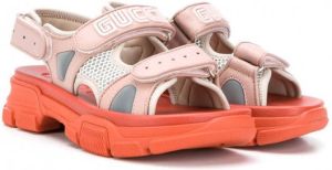 Gucci Kids Sandalen met klittenband Roze