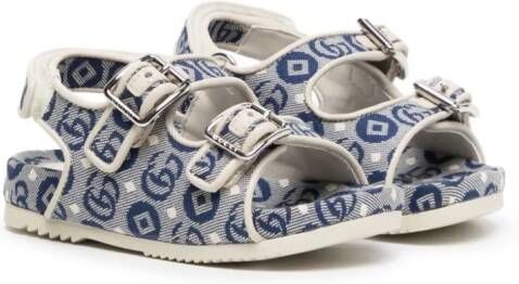 Gucci Kids Sandalen met open neus Blauw