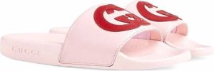 Gucci Kids Slippers met logo Roze
